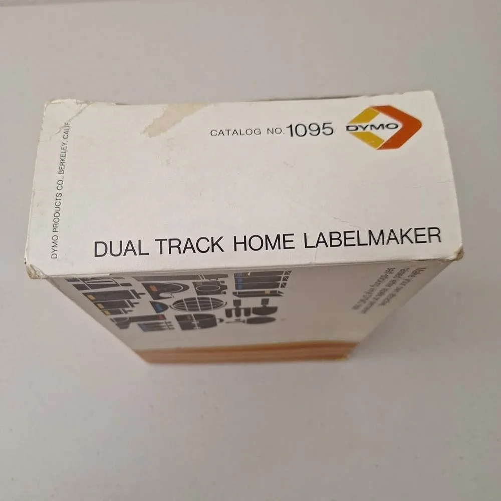 RARE Vintage Dymo M-38D Dual Track Home Handheld Label Maker /Original Box WORKS
